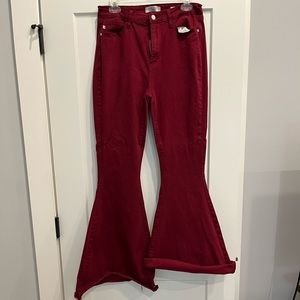 Judy Blue Burgundy Fit & Flare Jeans